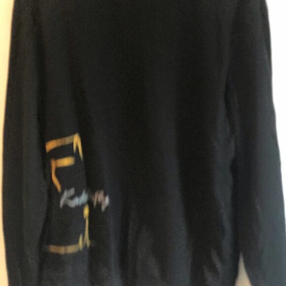 Kaddisfly XL black band sweater turtleneck zip up - Picture 6 of 10